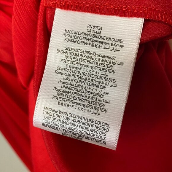 NWT Retail: $188 BCBGeneration Red Lace Chiffon Formal Maxi Gown Womens size 10 - Picture 7 of 7